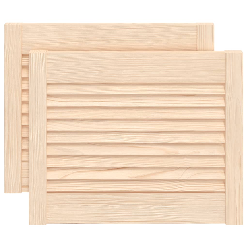 Porte di armadietti Vidaxl con doghe 2 pezzi 39.5x49,4 cm Pino solido