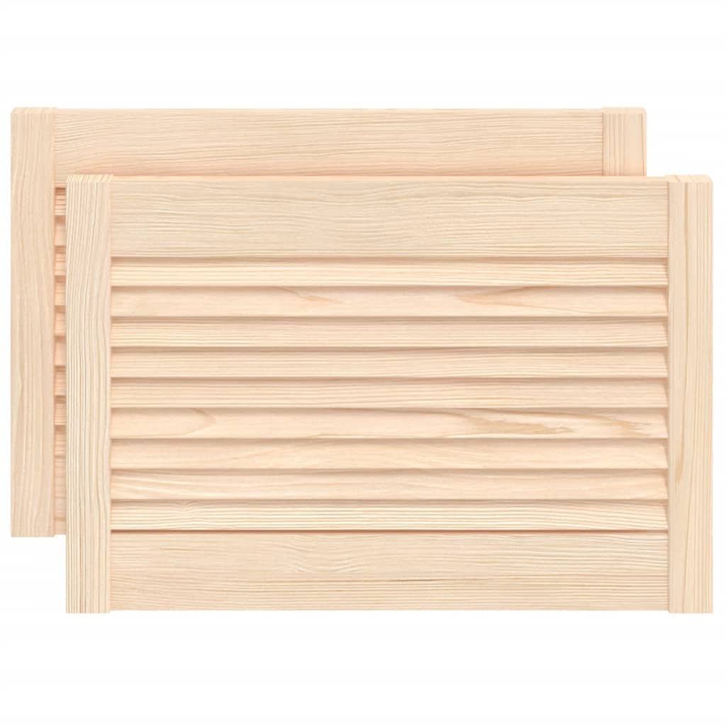Porte di armadietti Vidaxl con doghe 2 pezzi 39.5x59,4 cm Pino solido