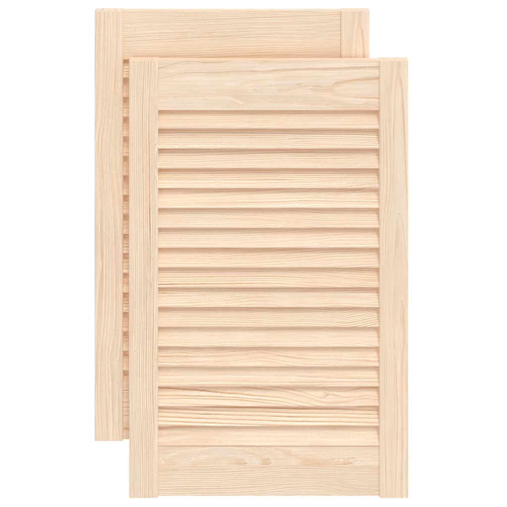 Porte di armadietti Vidaxl con stecche 2 pezzi 61.5x39,4 cm Pino solido