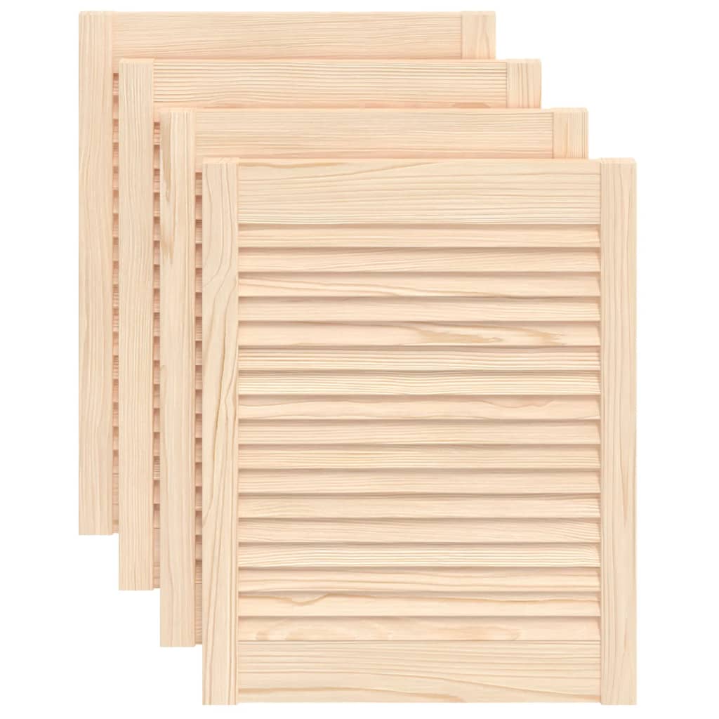 Porte di armadietti Vidaxl con doghe da 4 pezzi 61.5x49,4 cm Pino solido