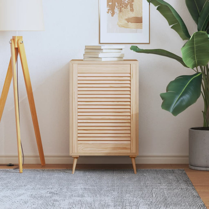 Puerta del gabinete Vidaxl con listones de 69x49.4 cm de pino sólido