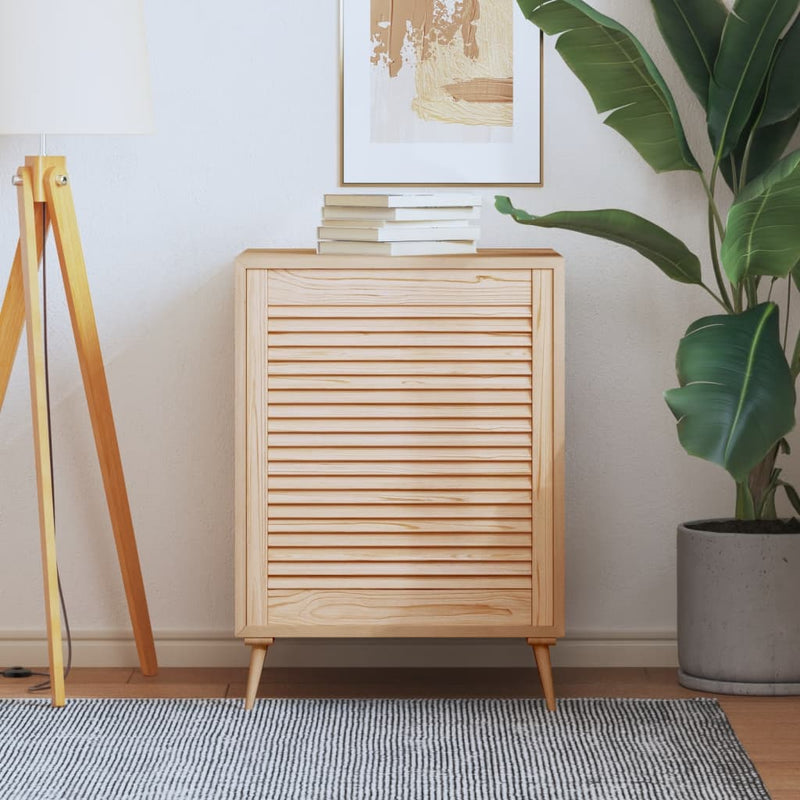 Puerta del gabinete Vidaxl con listones de 69x59.4 cm de pino sólido