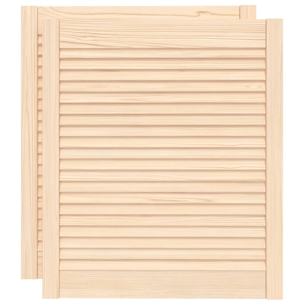 Porte di armadietto Vidaxl con doghe 2 pezzi 69x59,4 cm pino solido