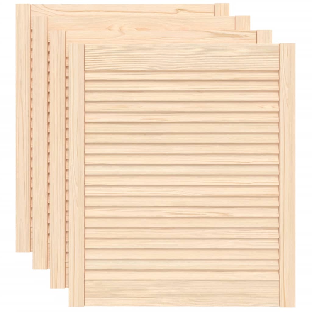 Porte di armadietti Vidaxl con stecche da 4 pezzi 69x59,4 cm pino solido