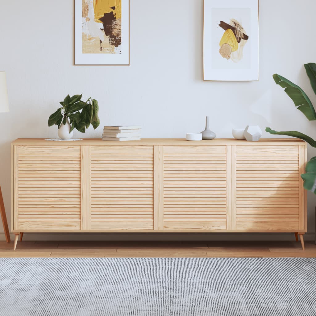 Porte di armadietti Vidaxl con stecche da 4 pezzi 69x59,4 cm pino solido