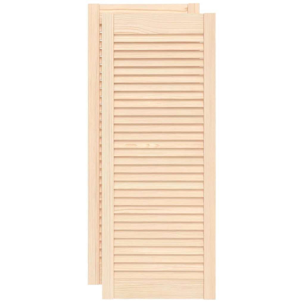 Porte di armadietto Vidaxl con doghe da 2 pezzi 99.3x39,4 cm Pino solido