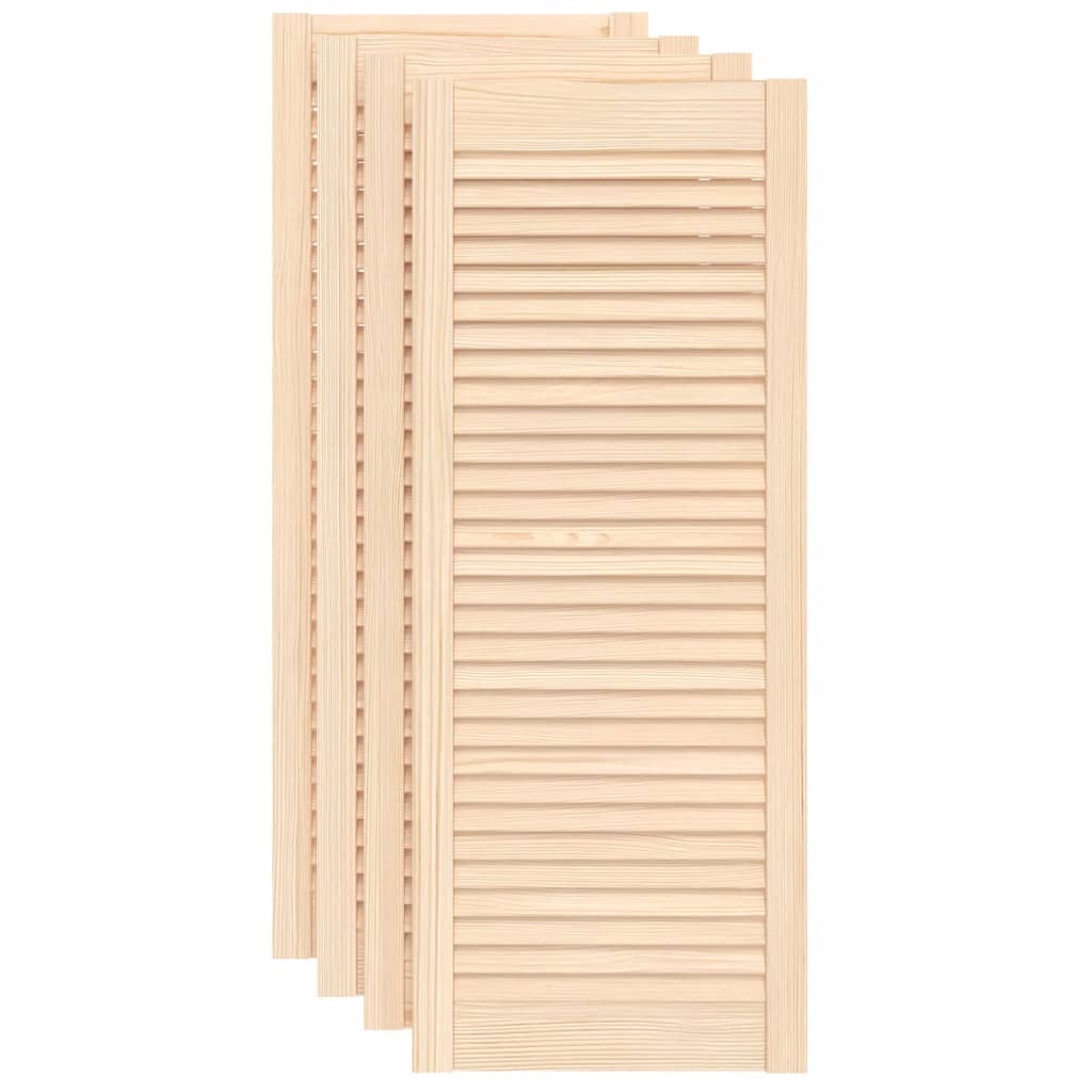 Porte di armadietto Vidaxl con stecche da 4 pezzi 99.3x39,4 cm Pino solido