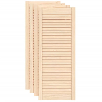 Porte di armadietto Vidaxl con stecche da 4 pezzi 99.3x39,4 cm Pino solido