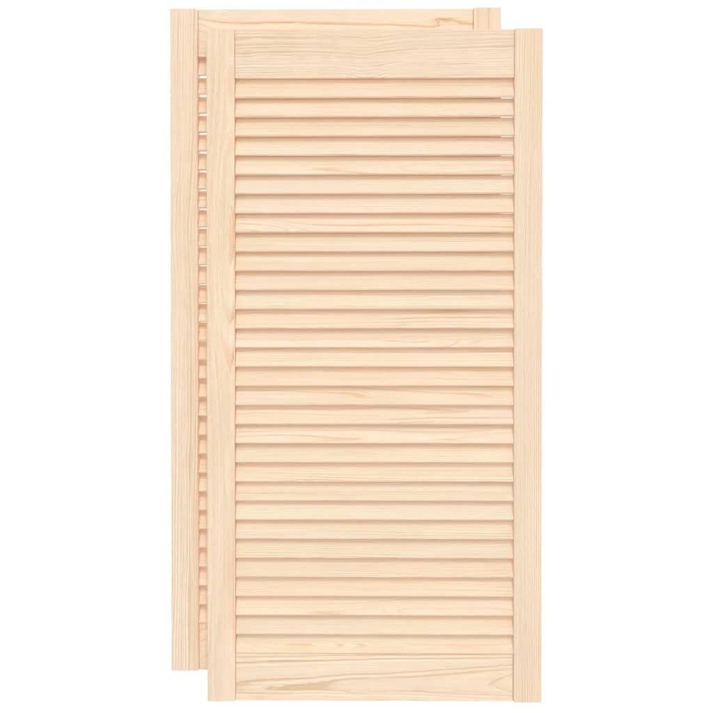 Porte di armadietti Vidaxl con stecche 2 pezzi 99.3x49,4 cm Pino solido