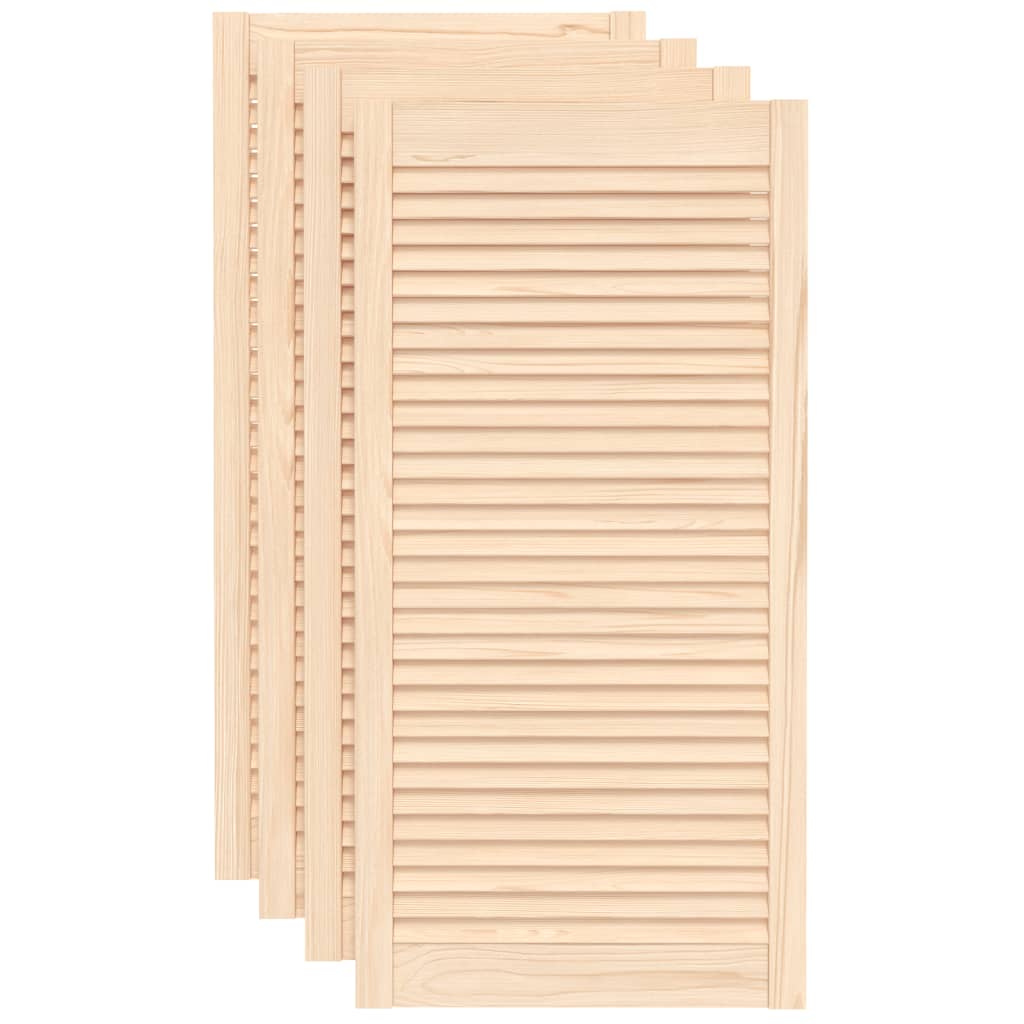 Porte di armadietti Vidaxl con stecche da 4 pezzi 99.3x49,4 cm Pino solido