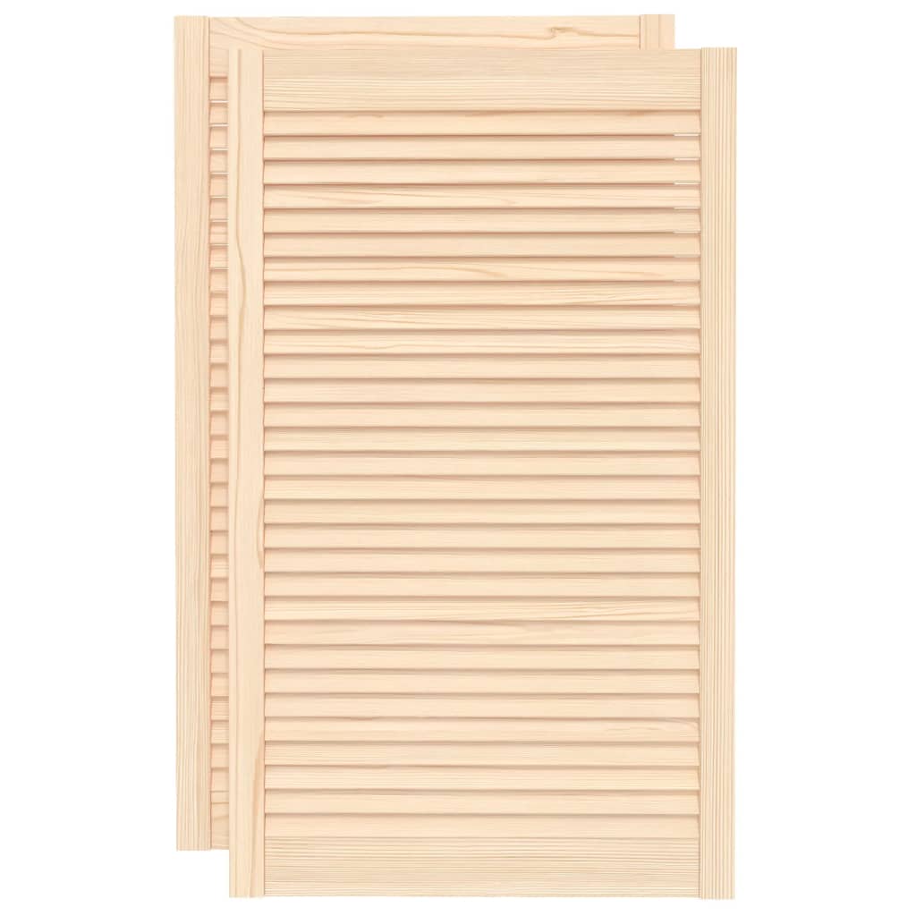 Porte di armadietti Vidaxl con stecche 2 pezzi 99.3x59,4 cm Pino solido