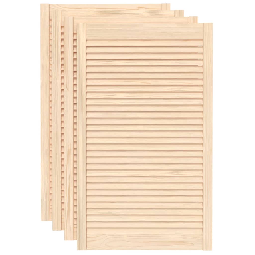 Porte di armadietti Vidaxl con stecche da 4 pezzi 99.3x59,4 cm pino solido
