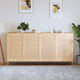 Porte di armadietti Vidaxl con stecche da 4 pezzi 99.3x59,4 cm pino solido