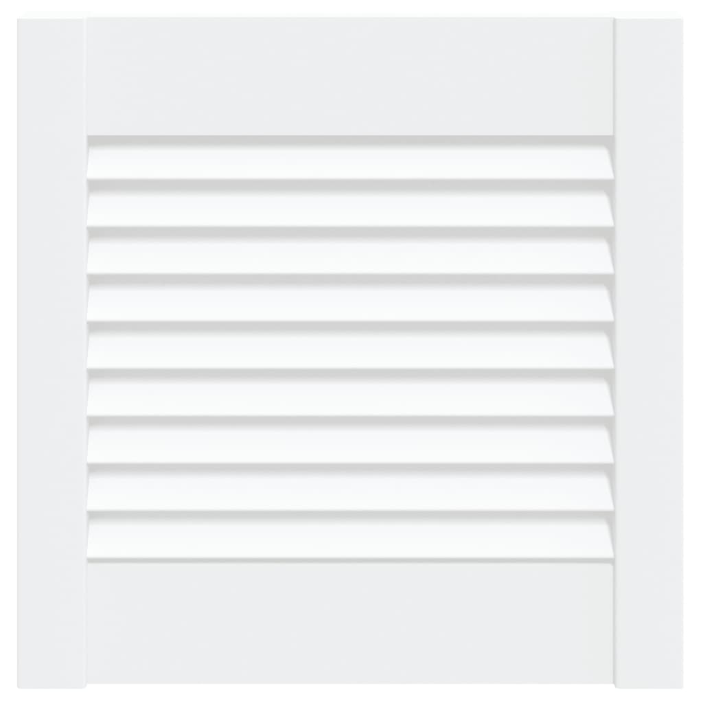 Puerta del gabinete Vidaxl con listones de 39.5x39.4 cm de pino sólido blanco