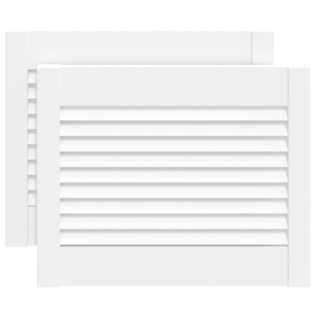 Porte di armadietti Vidaxl con stecche 2 pezzi 39.5x49,4 cm Pine legno bianco