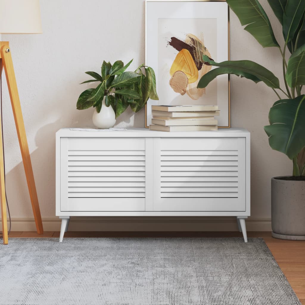 Porte di armadietti Vidaxl con stecche 2 pezzi 39.5x49,4 cm Pine legno bianco