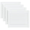 Puertas de gabinete de Vidaxl con listones 4 st 39.5x49.4 cm de madera de pino blanca