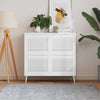 Puertas de gabinete de Vidaxl con listones 4 st 39.5x49.4 cm de madera de pino blanca