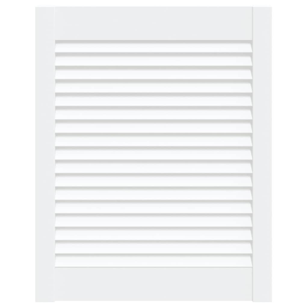 Puerta del gabinete Vidaxl con listones de 61.5x49.4 cm de pino sólido blanco blanco