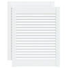 Vidaxl kastdeuren met lamellen 2 st 61,5x49,4 cm grenenhout wit