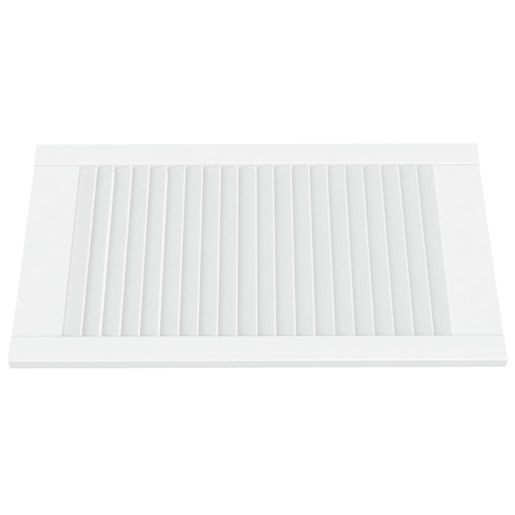 Puertas de gabinete de Vidaxl con listones 2 pcs 69x39.4 cm de pino sólido blanco blanco