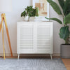 Puertas de gabinete de Vidaxl con listones 2 pcs 69x39.4 cm de pino sólido blanco blanco