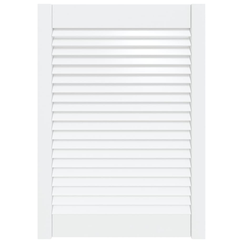 Puerta del gabinete Vidaxl con listones de 69x49.4 cm de pino sólido blanco