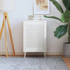 Puerta del gabinete Vidaxl con listones de 69x49.4 cm de pino sólido blanco