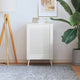 Vidaxl kastdeur met lamellen 69x49,4 cm massief grenenhout wit