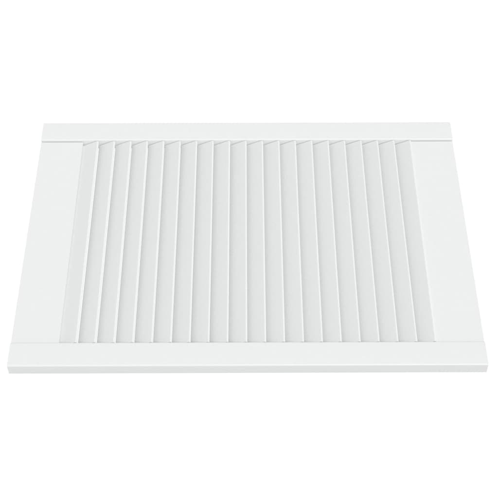 Puertas de gabinete de Vidaxl con listones 2 pcs 69x49.4 cm de pino sólido blanco blanco