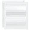 Porte di armadietti Vidaxl con stecche 2 pezzi 69x59,4 cm Pine bianco bianco