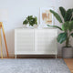 Porte di armadietti Vidaxl con stecche 2 pezzi 69x59,4 cm Pine bianco bianco