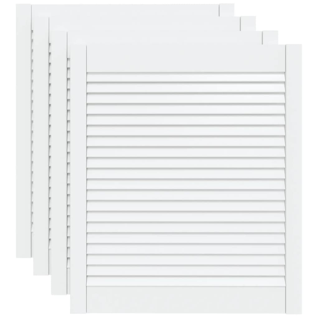 Porte di armadietti Vidaxl con doghe da 4 pezzi 69x59,4 cm Pine bianco bianco