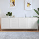 Porte di armadietti Vidaxl con doghe da 4 pezzi 69x59,4 cm Pine bianco bianco