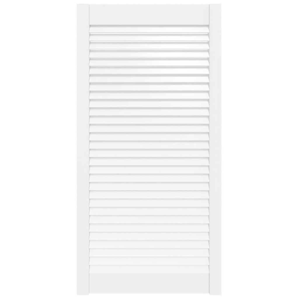 Puerta del gabinete Vidaxl con listones de 99.3x49.4 cm de pino sólido blanco
