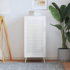 Puerta del gabinete Vidaxl con listones de 99.3x49.4 cm de pino sólido blanco