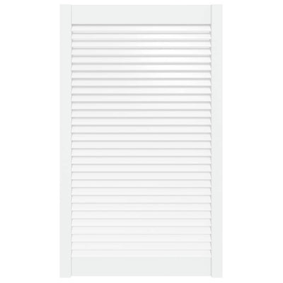 Vidaxl kastdeur met lamellen 99,3x59,4 cm massief grenenhout wit