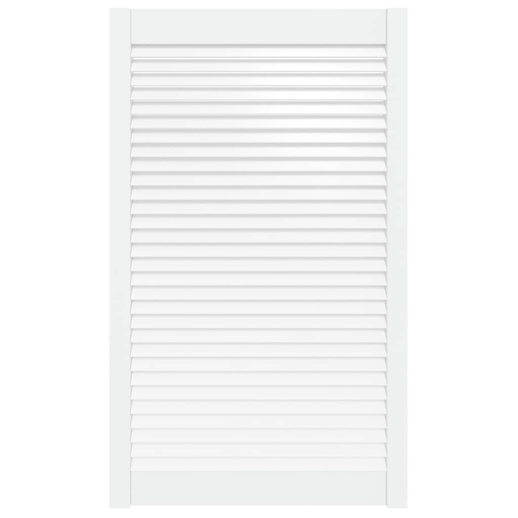 Puerta del gabinete Vidaxl con listones de 99.3x59.4 cm de pino sólido blanco