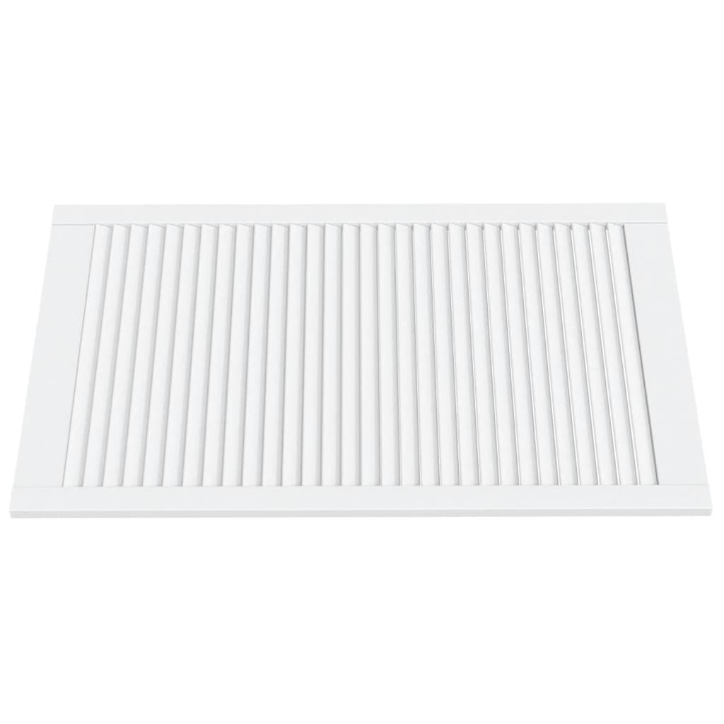 Puerta del gabinete Vidaxl con listones de 99.3x59.4 cm de pino sólido blanco