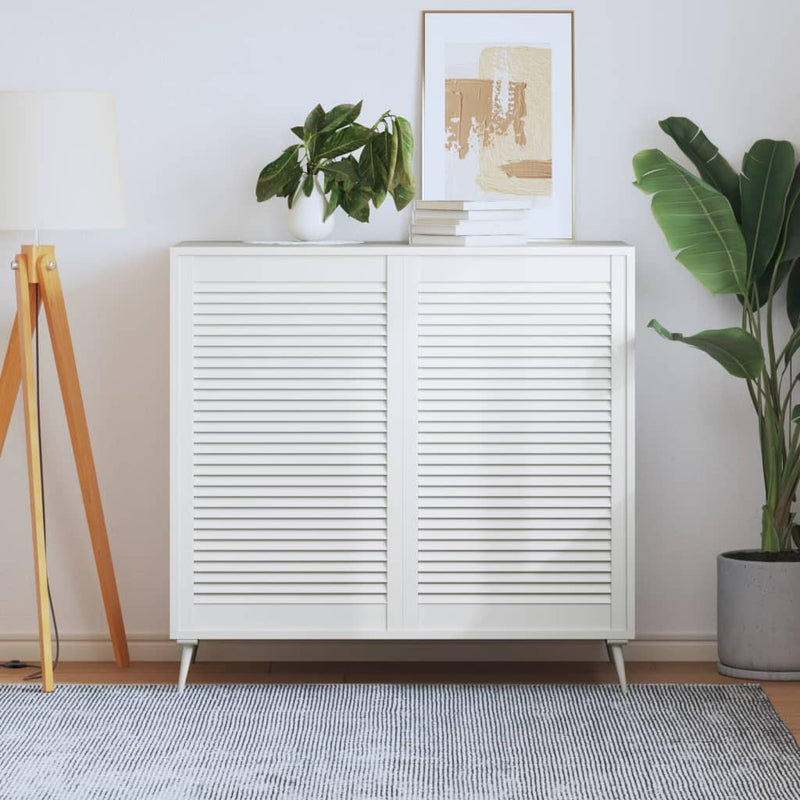 Porte di armadietti Vidaxl con stecche 2 pezzi 99.3x59,4 cm Pino legno bianco