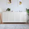 Vidaxl kastdeuren met lamellen 4 st 99,3x59,4 cm grenenhout wit