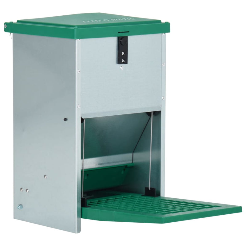 VIDAXL Cestino per mangime per pollame automatico con pedale 8 kg