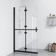 Vidaxl inloopdouchewand inklapbaar 70x190 cm esg-glas transparant