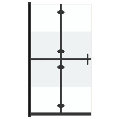 Vidaxl Walk-In Shower Wall Plegable 90x190 cm ESG-Glas Halfmat