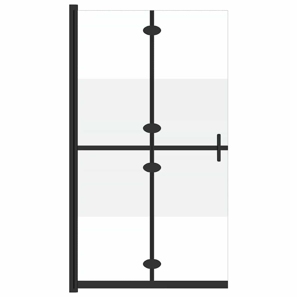 Vidaxl inloopdouchewand inklapbaar 100x190 cm esg-glas halfmat