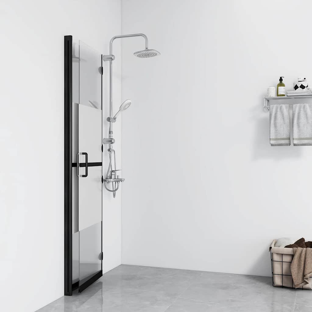 Vidaxl inloopdouchewand inklapbaar 100x190 cm esg-glas halfmat