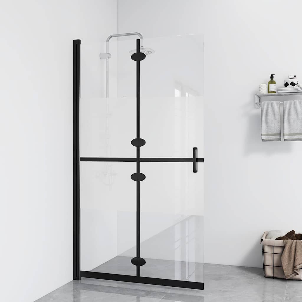 Vidaxl inloopdouchewand inklapbaar 100x190 cm esg-glas halfmat
