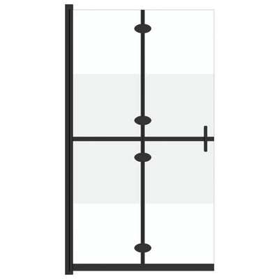 Vidaxl Walk-In Shower Wall Plegable 110x190 cm ESG-Glas Halfmat