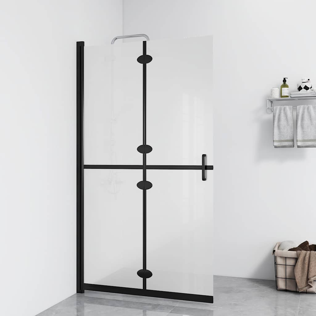 Vidaxl inloopdouchewand inklapbaar 70x190 cm esg-glas mat