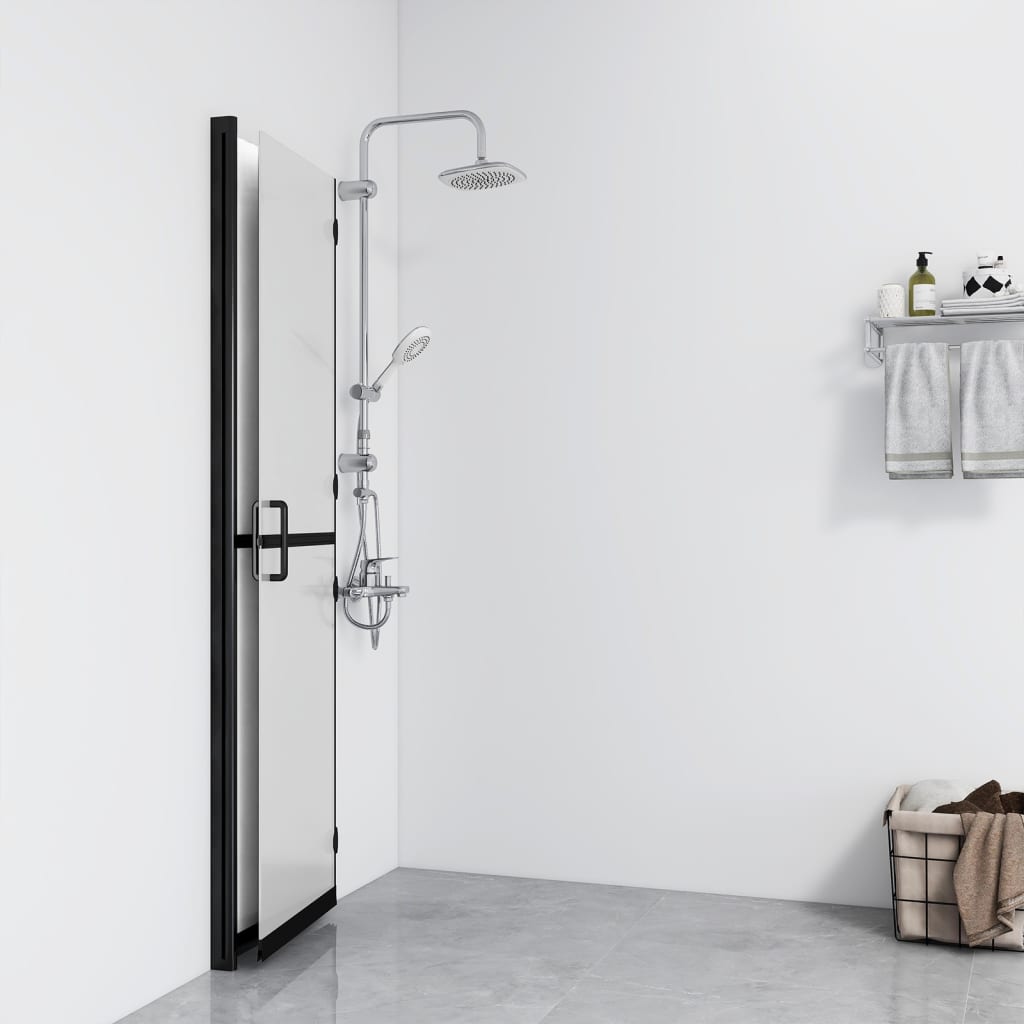 Vidaxl inloopdouchewand inklapbaar 110x190 cm esg-glas mat